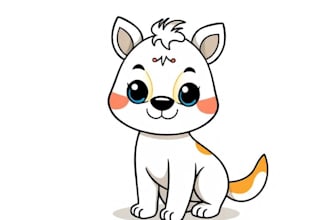 draw a cute cartoon animal character