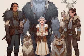 draw your dnd party art or dnd character art
