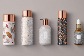 design cosmetic bottle label or skincare packaging
