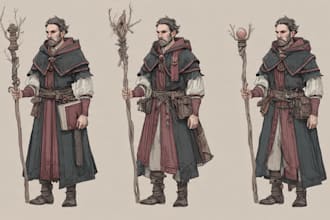 dnd art, fantasy character for dnd party