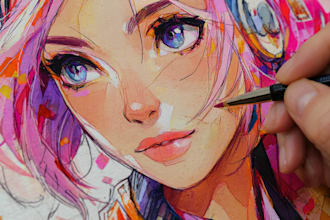 illustrate anime arts and manga illustrations