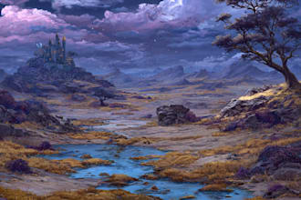 design amazing fantasy landscape