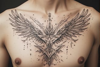 create a professional tribal tattoo design