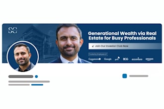 design premium and professional linkedin banner