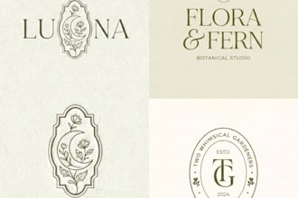 design a luxury monogram wedding initials photography logo