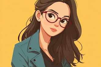 create simple cartoon portrait