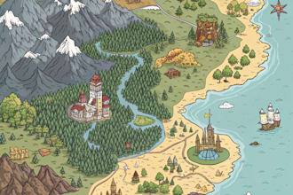 fantasy rpg dnd world map,campaign map, vector city map