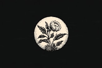 create a unique botanical hand drawn logo