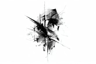 custom an abstract black tattoo design