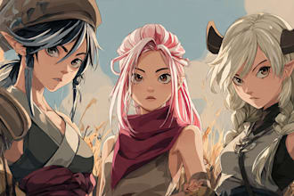 draw custom anime art of your oc, character, and fanart