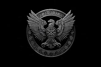 design greek themed military intelligence company logo