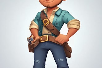 do 2d characters design, 2d cartoon 2d game character design