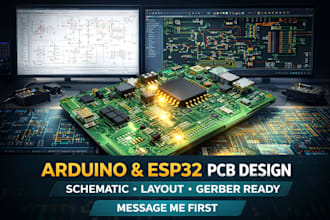 design arduino esp32 iot pcb schematic layout ready for manufacturing