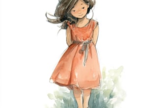 do hand drawn watercolor illustrations and children