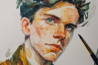 draw outstanding watercolor portrait
