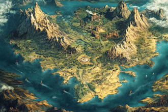 create digital illustrated map for your book