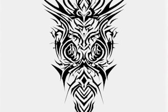 draw custom cyber sigilism and neotribal for you