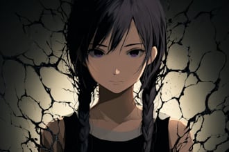 draw custom anime art  for you
