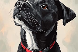 custom pet portrait, dog portrait, cat portrait