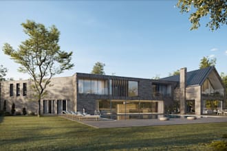 redesign external, architecture cgi render UK houses, 3d UK property development