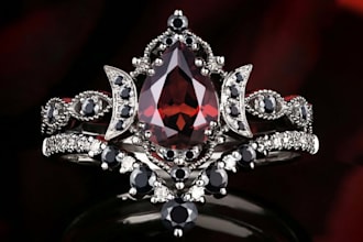 design 3d jewelry cad models for rings, pendants and casting