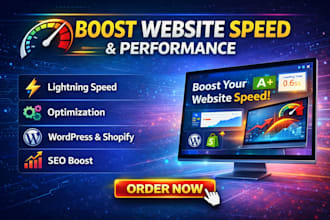 optimize website speed and performance for wordpress, shopify and custom sites