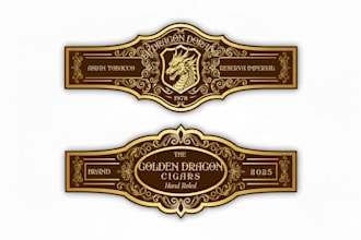 redesign cigar band, labels, box and any logo design