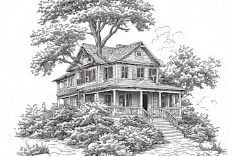 create vintage line art or engraving art illustration