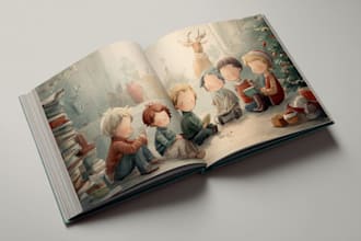 christmas story book illustration children ebook