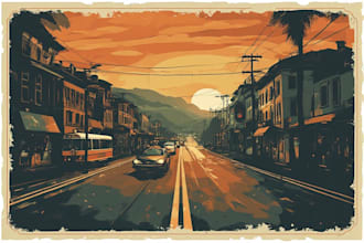 create a vintage or modern travel poster design