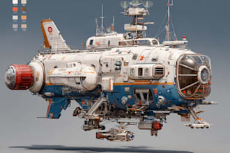 create high quality space art and futuristic space scenes