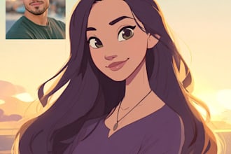 draw your cute pet into disney cartoon portrait style