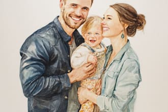hand paint your family or personal portrait