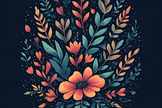 design a unique botanical boho logo