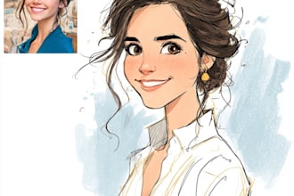 transform a friend into a pixar disney style cartoon