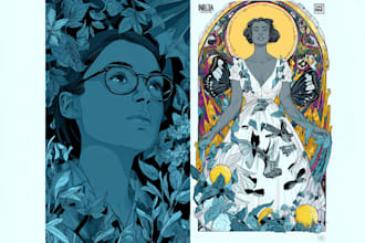 draw anything in art nouveau style