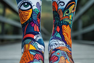 design custom and unique socks design