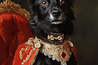make a custom pet portrait