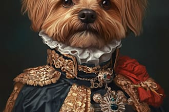 create a custom pet portrait