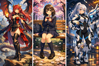 draw anime art illustration professionally