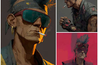 make cyberpunk character art