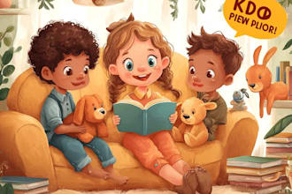 design children story book, child book illustration, picture book illustration