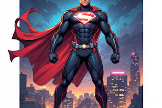 make drawing of super hero character