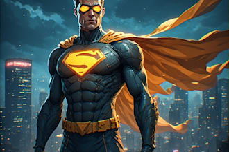 make a super hero comic character design