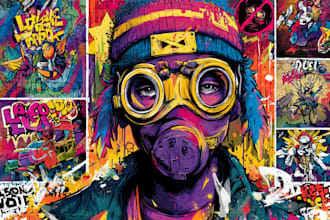 create custom graffiti art designs murals and wall arts