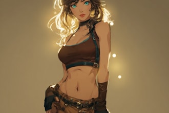 draw custom anime art of your oc, character, and fanart