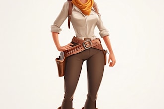 draw 2d game character or 2d game character