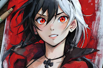 draw an amazing anime style art