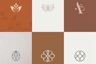 design a minimal monogram signature logomark for elegant brand identity