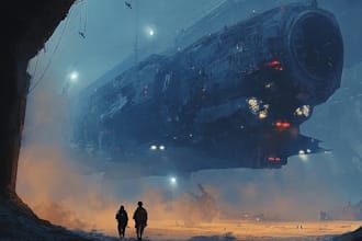 illustrate futuristic worlds, characters, and spaceships